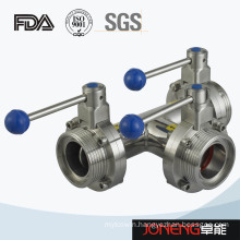 Stainless Steel Sanitary Tri-Connection Butterfly Valve (JN-BV3003)